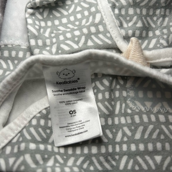 KeaBabies 3-Pack Soothe Swaddle Wraps- Printed Grey/Sage/White Size OS (0-3M) - Picture 5 of 16
